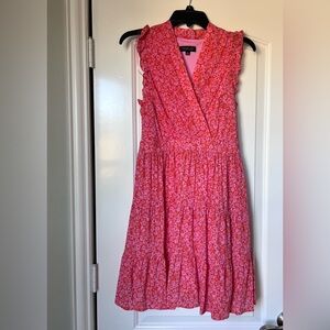 Elegant pink/orange floral dress size 2 NWOT